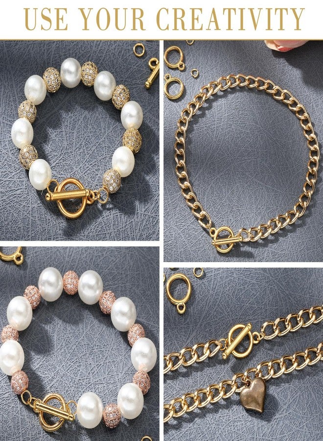 Inbagi 560 Pcs Gold Toggle Clasps for Jewelry Making: 160 Pairs Alloy Toggle Clasps & 400 Open Rings - DIY Craft Necklace & Bracelet Making Kit - Image 5