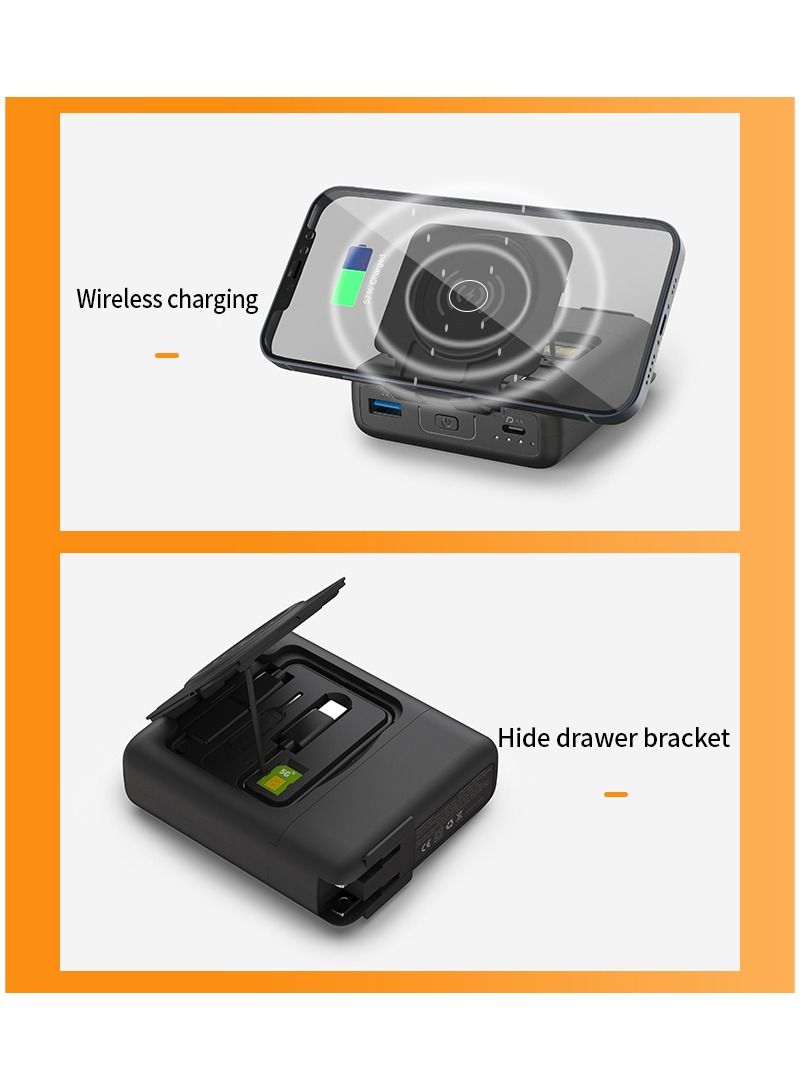 لوميكا بطارية شحن محمولة بقوة 10000 مللي أمبير / ساعة مع شاحن جداري لاسلكي - Image 4