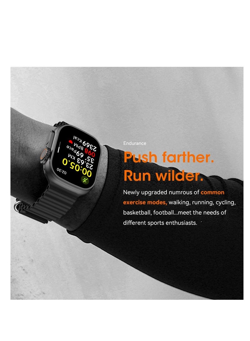 AROAQ W68 Plus Sport Fitness Smart Watch Bracelet Style Black with Wireless Charge - Image 5