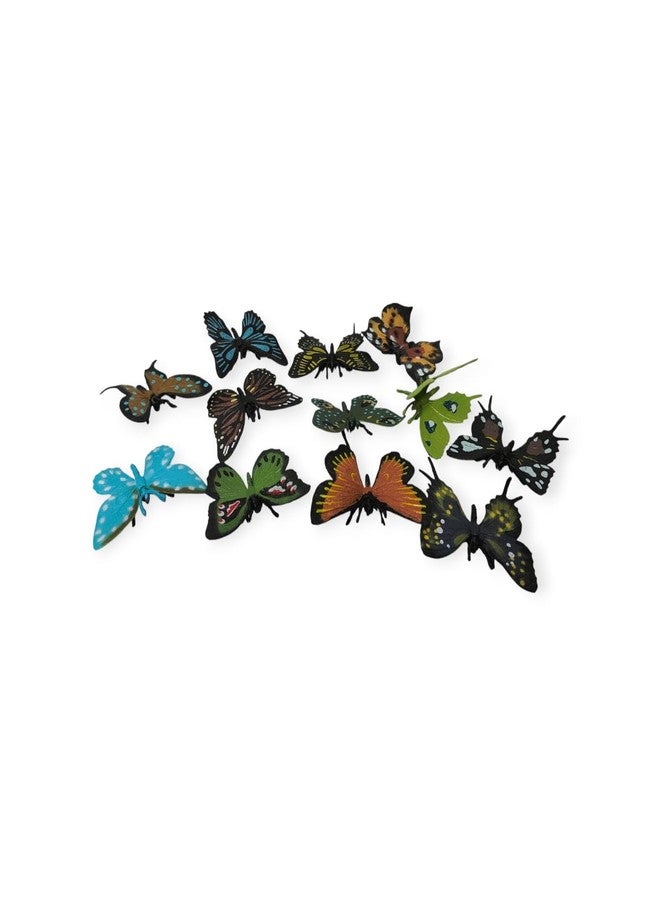 DIMAZO Small Kids Sea & Wild Animal Toys Sets for Fun, Educational, Spark Imagination and Learning (Multi Choice Sets) (Butterfly) 12pcs - Image 2