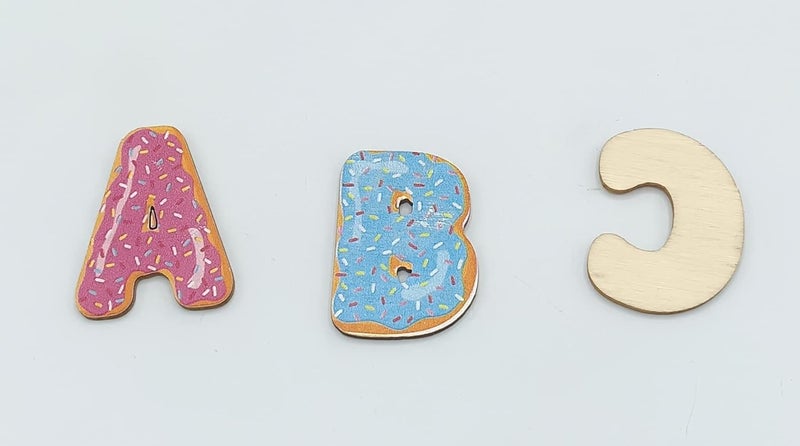 Gold Leaf GOLD LEAF 130Piece Colored Wooden Capital Letters with Storage Tray Alphabet Craft Letters for Kids Arts Crafts  - Image 5