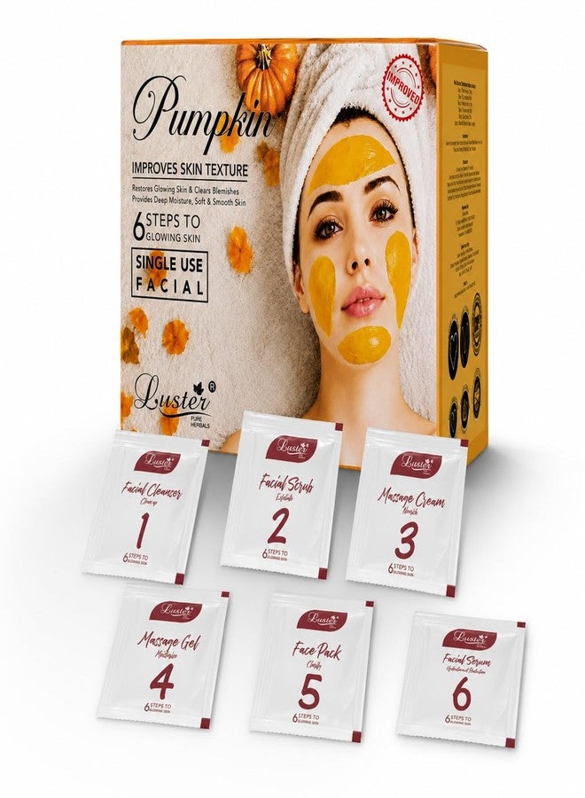 LUSTER Pumpkin Facial kit | 6 Step Facial | Single Use Mini Facial Kit For Women & Men 40 ml - Image 2