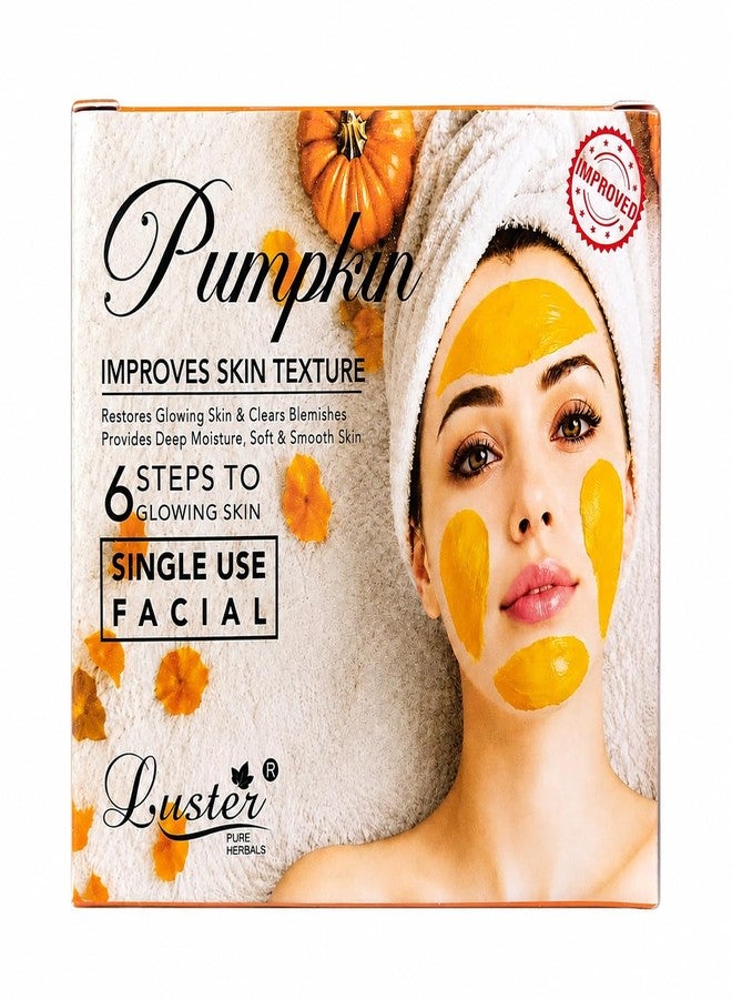 LUSTER Pumpkin Facial kit | 6 Step Facial | Single Use Mini Facial Kit For Women & Men 40 ml - Image 1