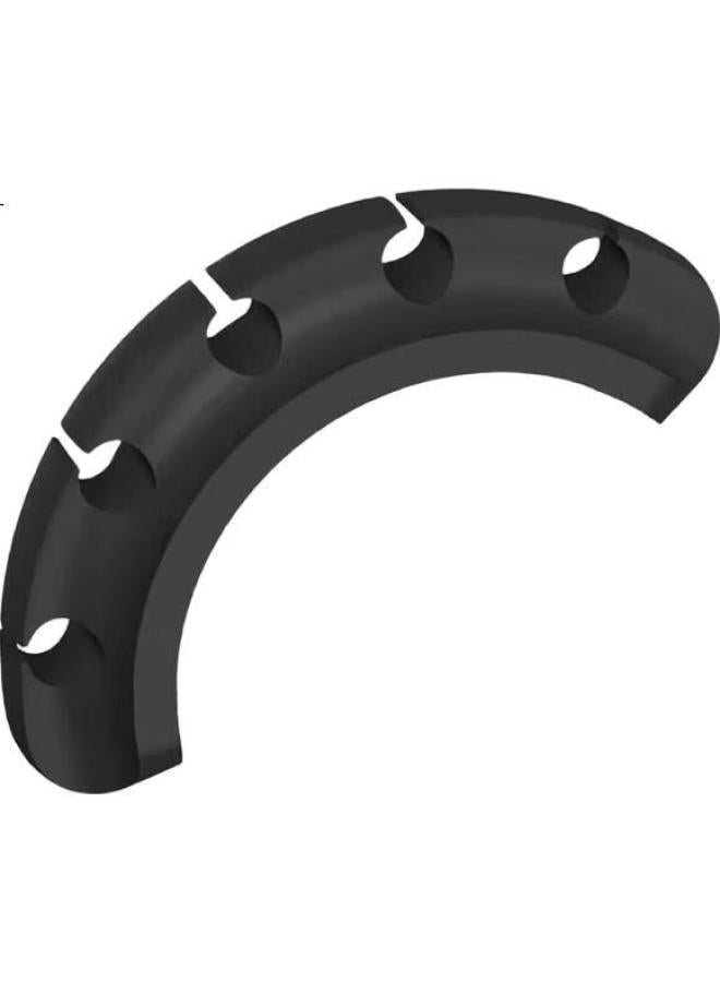 Masentek 5-Hole Cable Organizer Desktop Hub Storage Management Fixed Power Data Charging Headphone Cable Clip Bedside Winding Artifact 5 Buckle Black [Pack Of 2] - Image 3