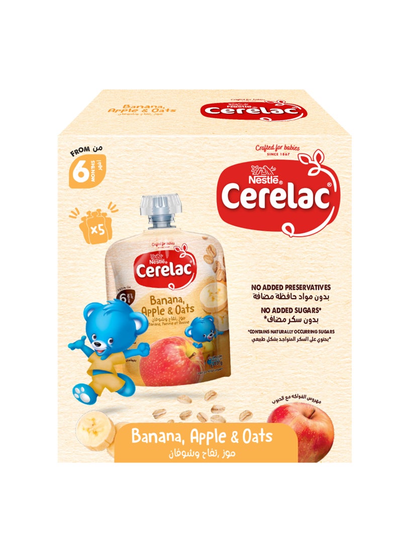 Cerelac Fruits Puree Pouch in Banana, Apple & Oats Value Pack - Image 5