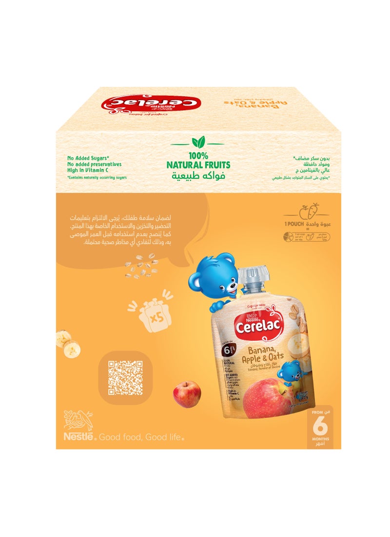 Cerelac Fruits Puree Pouch in Banana, Apple & Oats Value Pack - Image 4