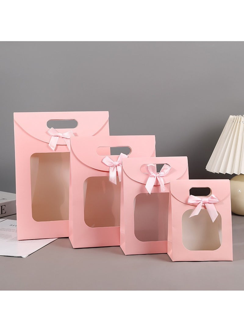 PEI  AN Eco-Friendly Kraft Paper Gift Bag with Handles – Elegant & Luxurious Present Box for Birthdays, Business, and Special Occasions(12 Pieces) 