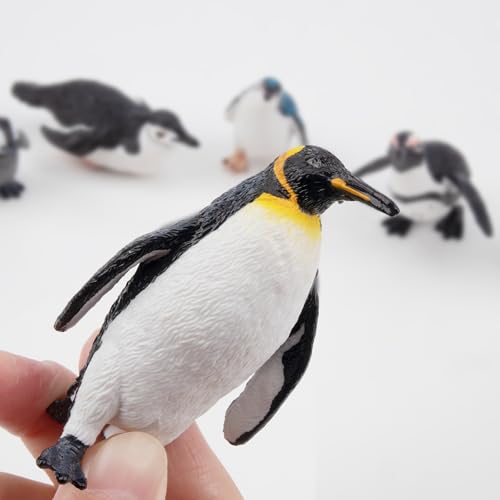 Toymany 12PCS Realistic Penguin Figurines, Plastic Polar Antarctic Animal Figures Set with Penguin Cub, Easter Eggs Cake Toppers Christmas Birthday Gift for Kids Toddlers - Image 4