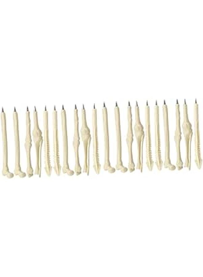 Bone Shape Ballpoint Pens 0.7mm Black Ink 20pcs Bulk Office School Stationery - Image 1