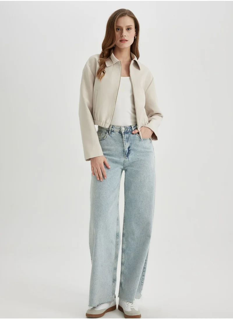 ديفاكتو Bomber Shirt Collar Blazer