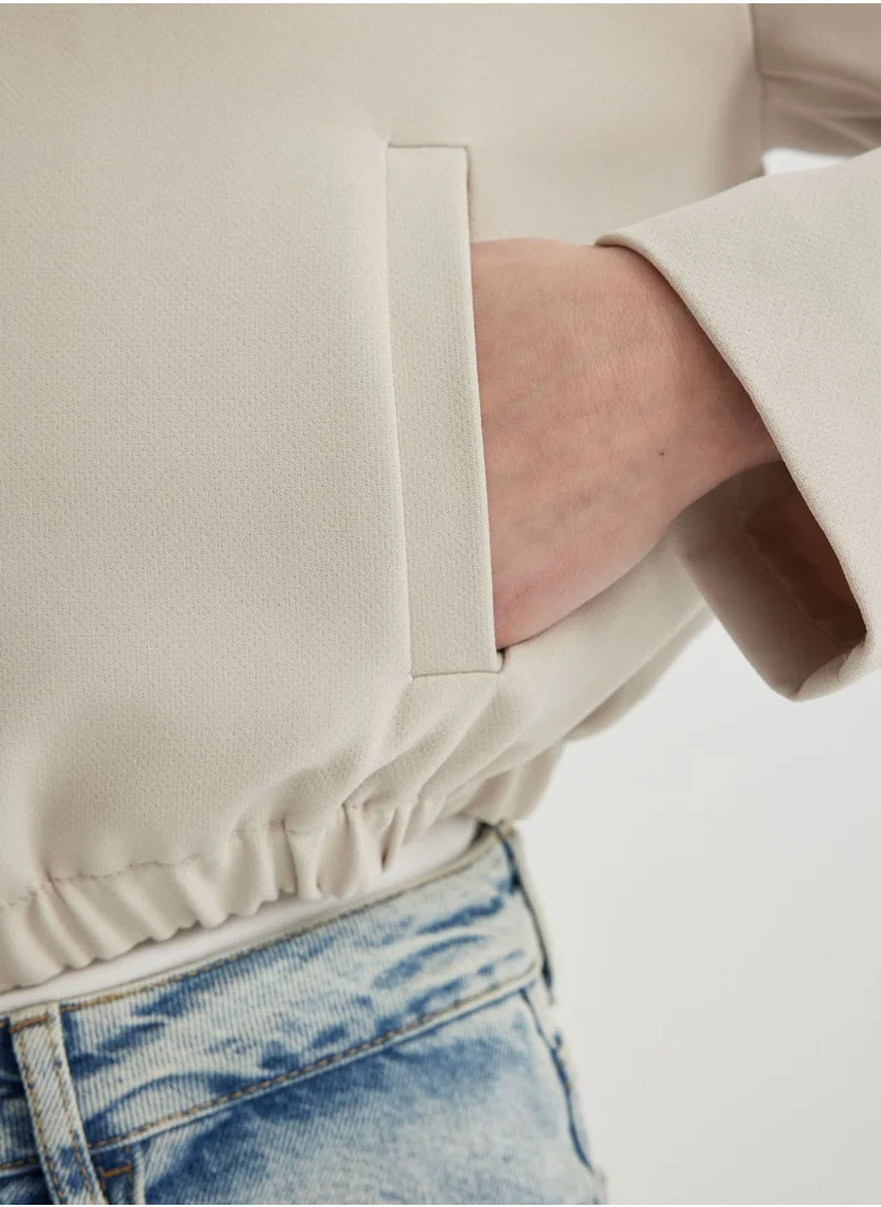 ديفاكتو Bomber Shirt Collar Blazer
