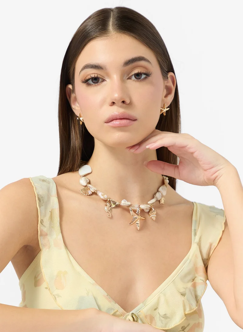 Sea Charm Resin Necklace