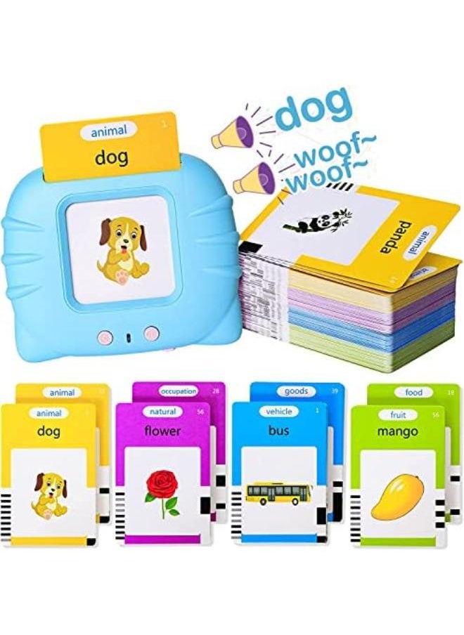 Harxin Talking Flash Cards, Lnglese Literacy Puzzle Word Card Learning Toys, Interactive Electronic Gift for Preschool Children 3-6 Years 