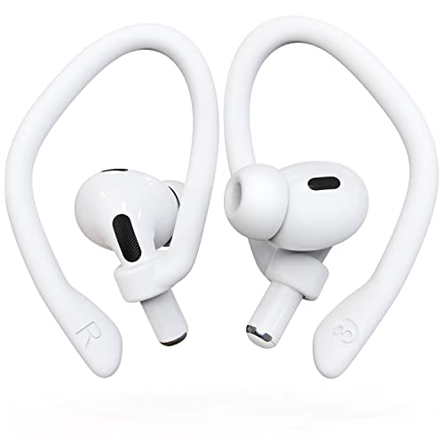 DamonLight Ear Hooks 2 Pairs for AirPods Pro 2 & 1, AirPods 4 & 3 & 2 & 1, Airpod Ear Hook, Anti-Slip Comfortable Fit, Ergonomic Design, AirPods Accessories (Large, White) - Image 1