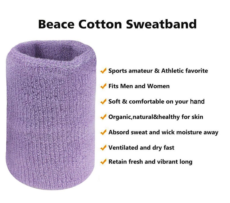 Neska Moda Women's Purple Cotton Wrist Band-WB15 - Image 3