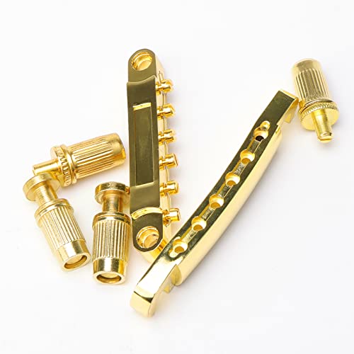 Swhmc Set of Gold Tune-O-Matic Guitar Bridge Tailpiece for LP Electric Guitar Replacement Parts - Image 5
