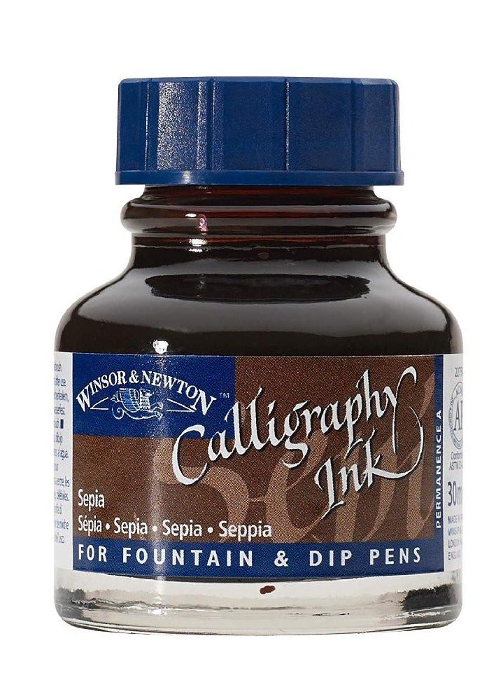 WINSOR & NEWTON Ink for Calligraphy Pen Sephia
