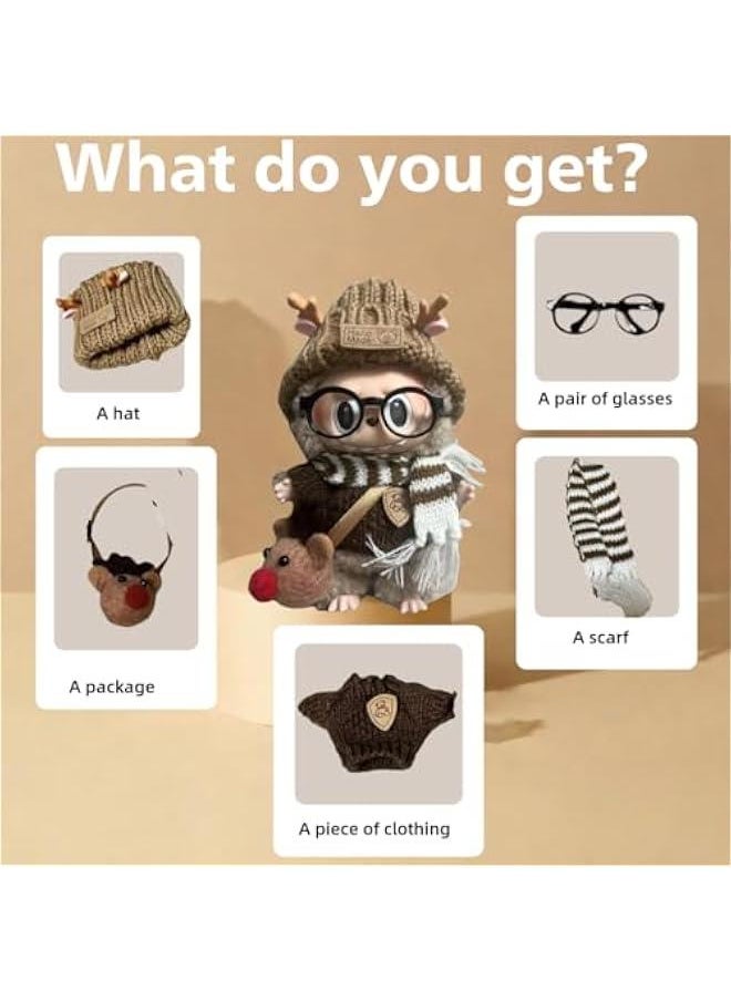 Arabest - Labubu Clothes Suitable for 17cm la bubu Doll Doll Elevate Your with Our Exclusive Clothes for labubu Doll for a Personalized Look（No Dolls） Set of 5 - Image 1
