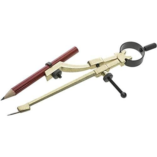 General Tools 842 Precision Pencil Compass, includes pencil , Yellow, 1 Count (Pack of 1) - Image 1