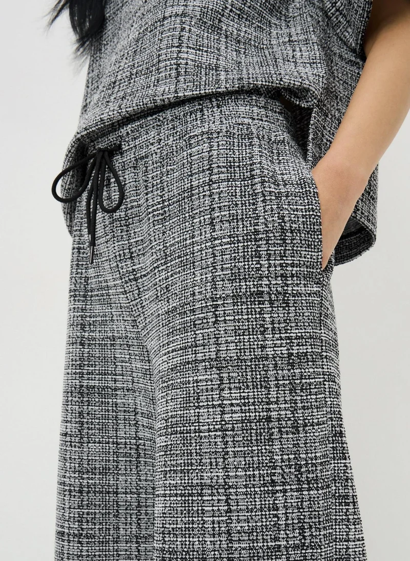 Matalan Black Textured Wide Leg Co Ord Trousers