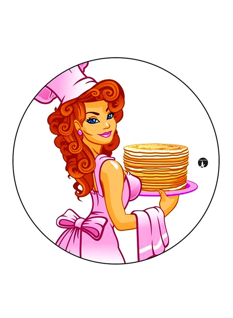 RKN Woman Printed Large Round Pin Badge Multicolour - Image 2