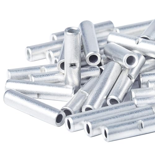 AIRIC UL Listed Non Insulated Butt Connectors 22-16 AWG,100 pcs Electrical Seamless Crimping Terminals,Uninsulated Wiring Crimps Connector, Bare Copper Crimp Splice Terminal for 22,20,18,16 Gauge Wire - Image 2