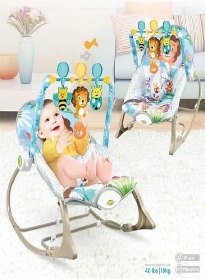 (ibaby) Baby Music Rocking Chair Infant to Toddler Rocking Chair with Vibration Vibration Vibration and Soothe Toys for Babies to Toddlers Suitable from Birth - Image 3