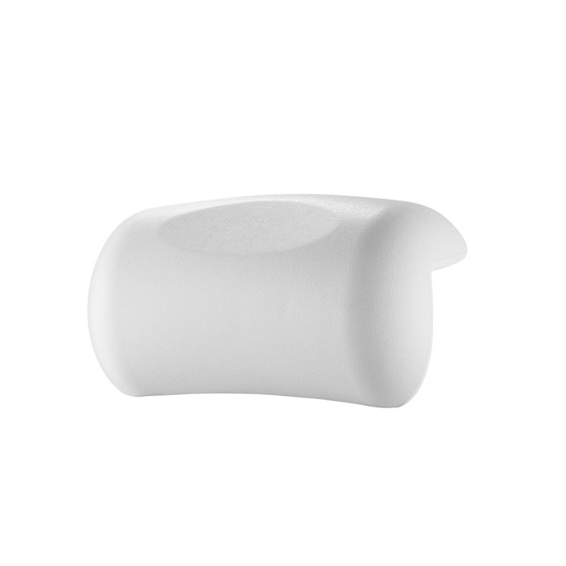 Bath Pillow For Tub: 9.84x5.12In White Polyurethane - Ergonomic Head Neck Support Waterproof Quick-Dry Easy Clean With 2 Strong Suction Cups For Home Spa Relaxation Bath Lovers - Image 1