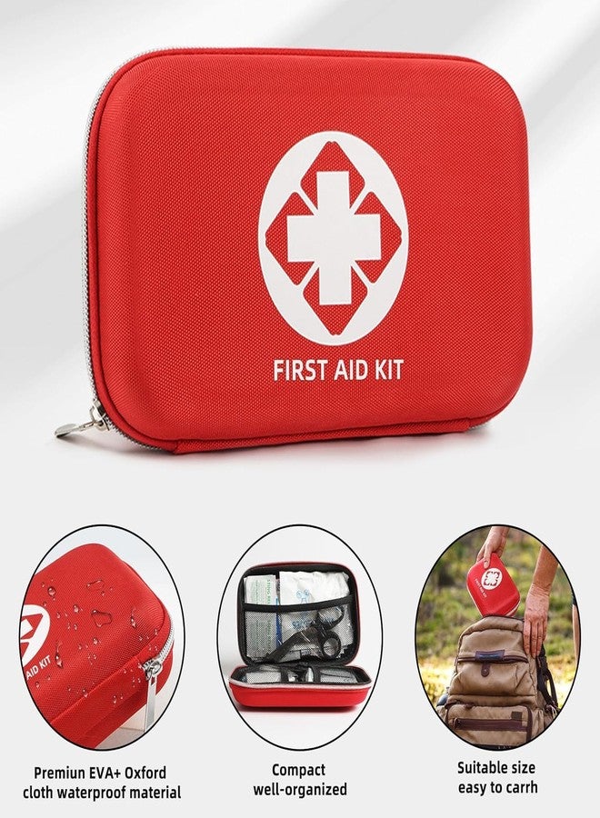 Shrux First Aid Bag – Hard Shell Medical Kit Storage Bag For Home Travel Camping Hiking or Car, Water Resistant & Zipper Closer Portable Medicine, Bandages and Emergency Supply organizer Case (Small) - Image 4