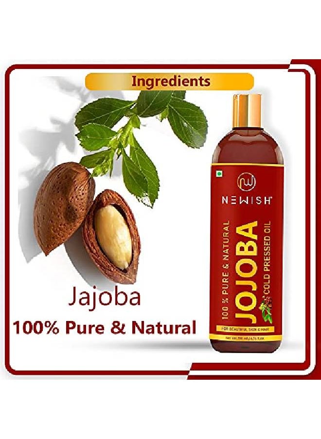 Newish ® Cold Pressed Jojoba Oil For Skin Hair Growth Virgin Unrefined 200Ml  - Image 4