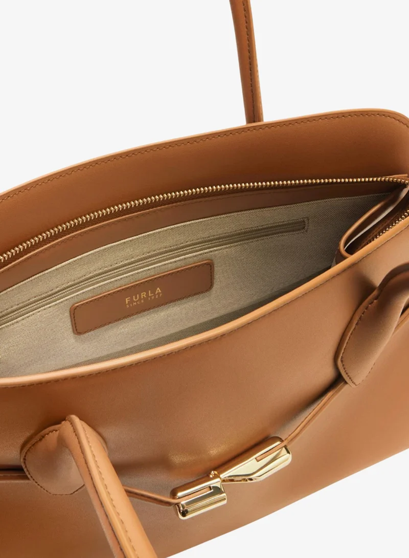 Furla Brown Goccia Dome Tote L for Women | Best Price UAE