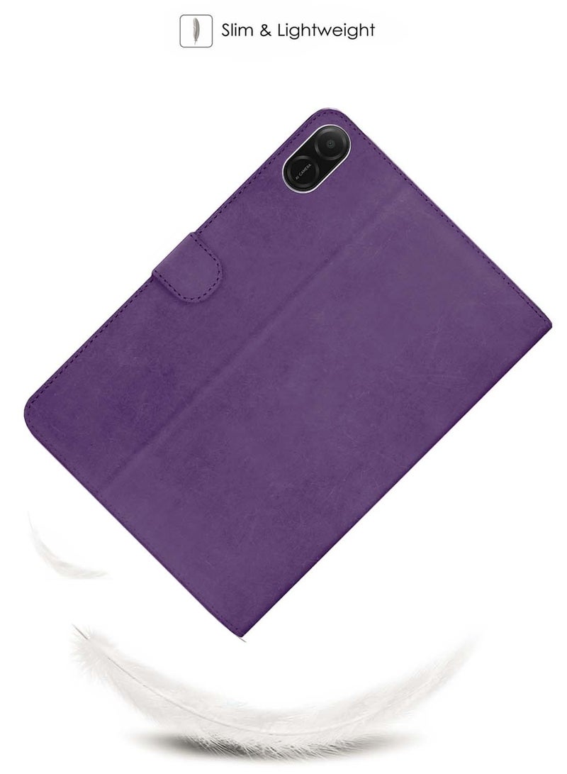 Wtech Honor Pad X8a 2024 (11 inch) WTech PU Leather Magnetic Closure Flip Case Cover - Purple - Image 2