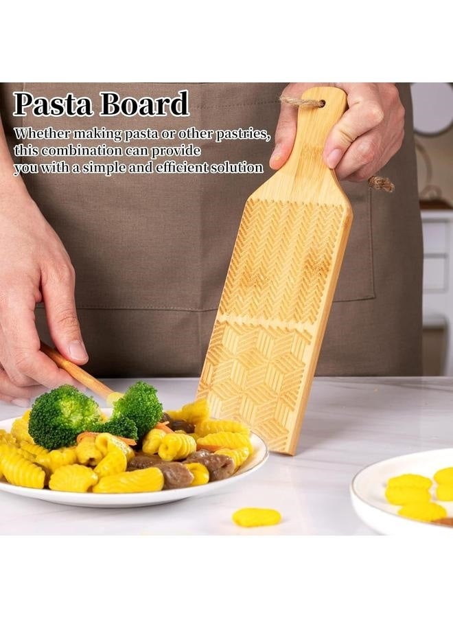 Combo Gnocchi Pasta Board Garganelli Board, Kitchen Natural Bamboo Kitchen Gadgets Tools, Gift for Baking Lovers  - Image 3