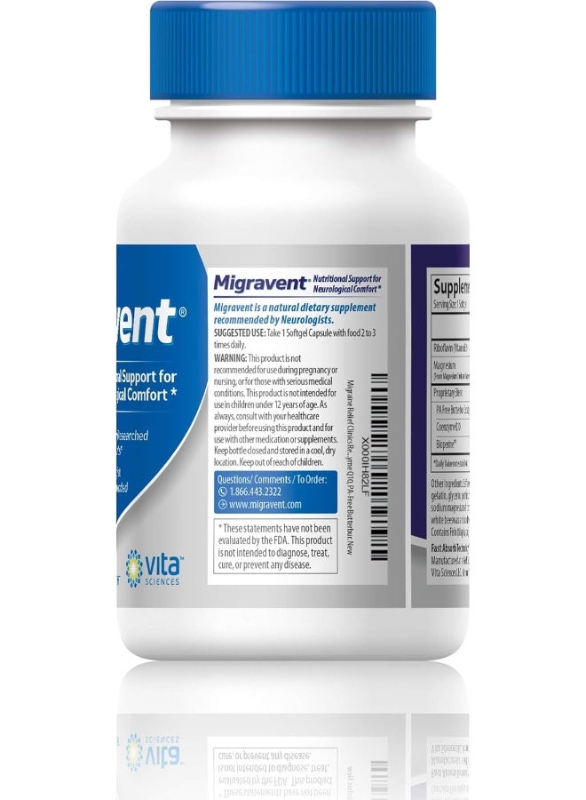 Vita Sciences Migravent Nutritional Support for Neurological Comfort - Image 4