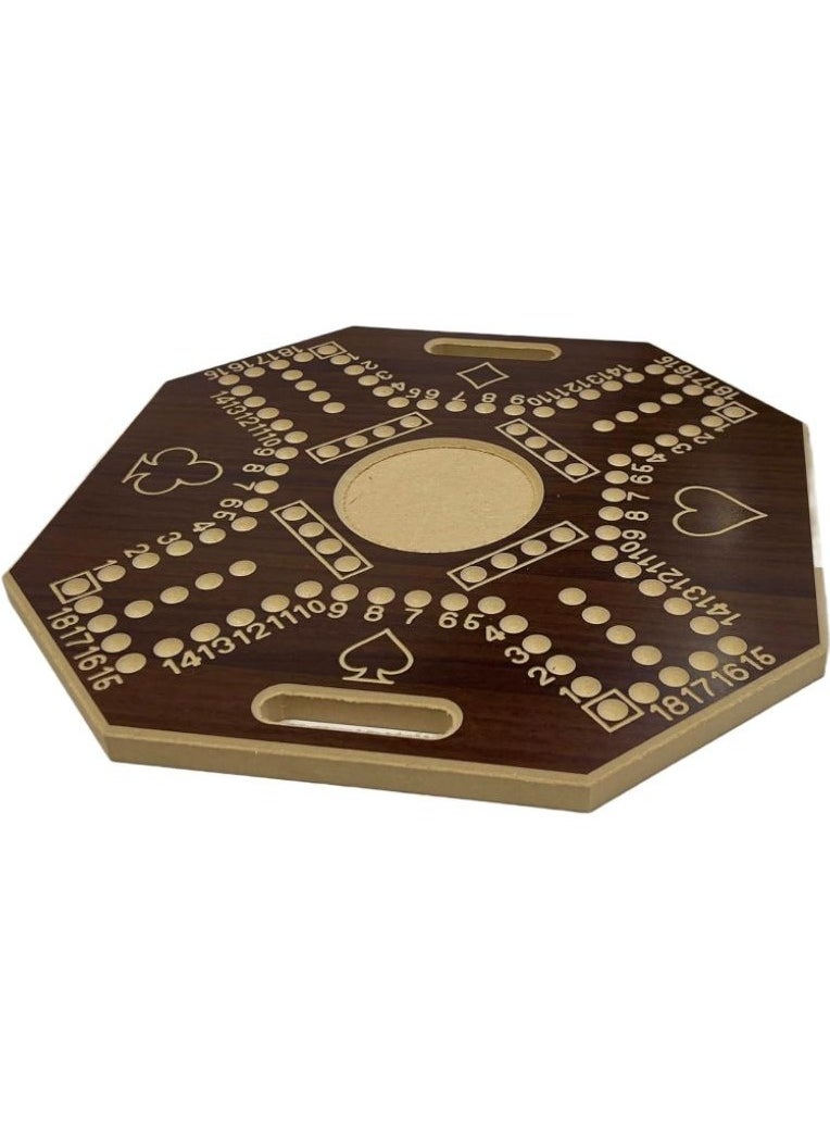 Numbered Royal Jackaroo Board and Card Game with 16 Marbles Durable and Sturdy 45X45cm