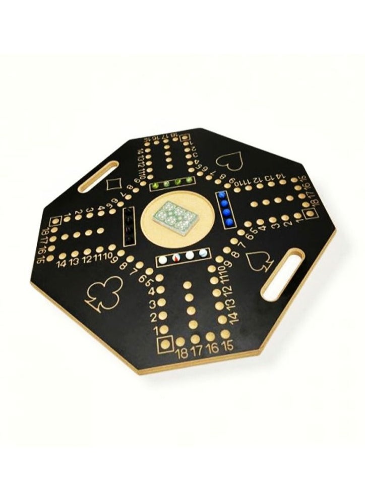 Numbered Royal Jackaroo Board and Card Game with 16 Marbles Durable and Sturdy 45X45cm