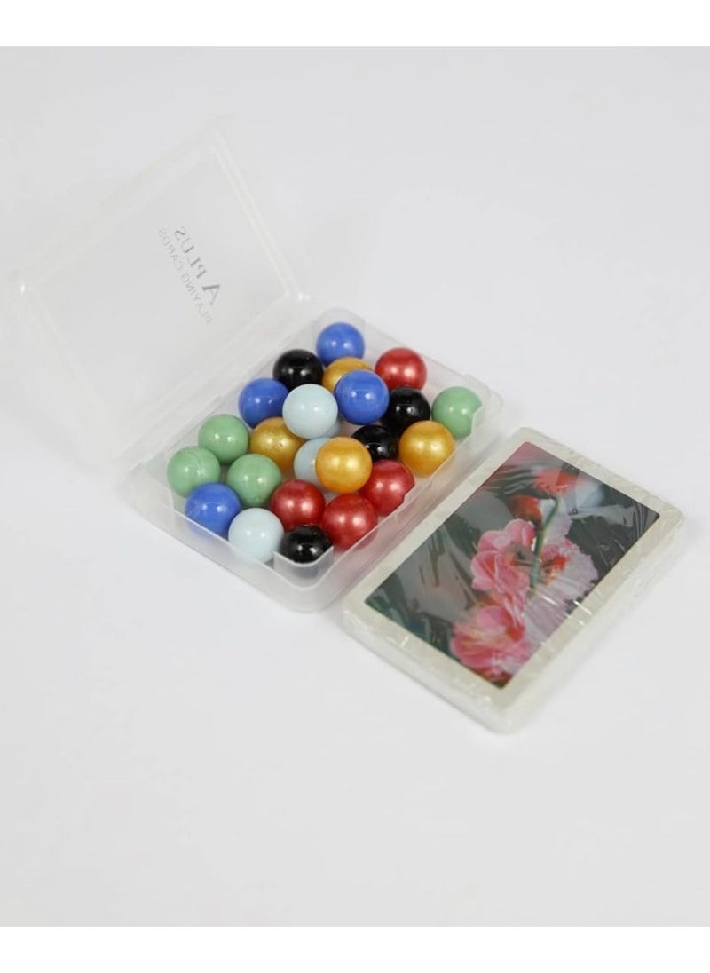 Numbered Royal Jackaroo Board and Card Game with 16 Marbles Durable and Sturdy 45X45cm