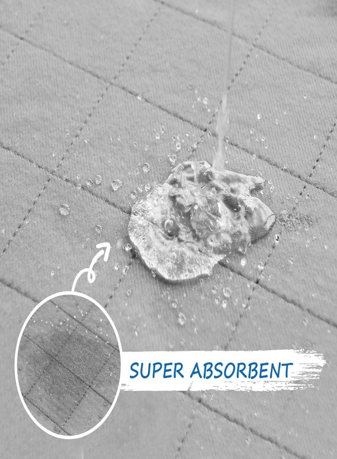 Coldwind 2 Pack Washable Pee Pads for Dogs 36", Washable Round Whelping Pads, Puppy Training Pads with Non-Slip Back for Playpen/Crate, Dog Housebreaking Absorption Pad, Grey - Image 4