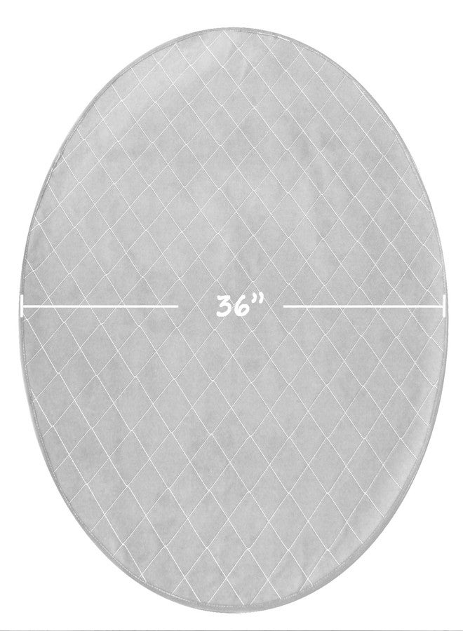 Coldwind 2 Pack Washable Pee Pads for Dogs 36", Washable Round Whelping Pads, Puppy Training Pads with Non-Slip Back for Playpen/Crate, Dog Housebreaking Absorption Pad, Grey - Image 2