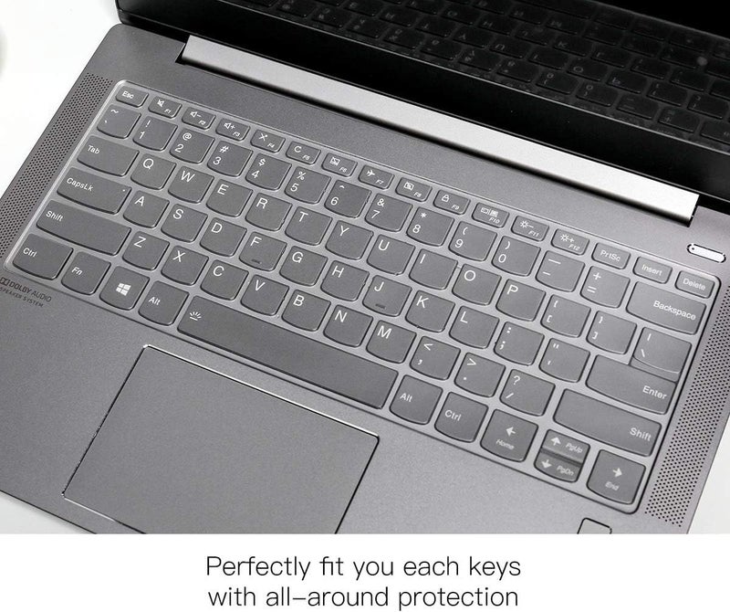 Saco Keyboard Cover Compatible for Lenovo ideapad Slim3 & Slim5 14" Laptop |Lenovo IdeaPad Flex 5 & Yoga 7/7i Yoga Slim 6i/ 7i Pro/7i Pro X Laptops | ThinkBook 14 Gen G2 G3 G4 G5 14 Inch-Transparent - Image 3