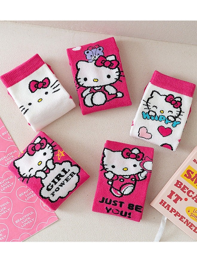 Sanrio Cartoon pattern children's socks, mid-calf socks, cotton socks, autumn and winter stockings, comfortable and versatile (size: M (suitable for children aged 3-5) - Image 5