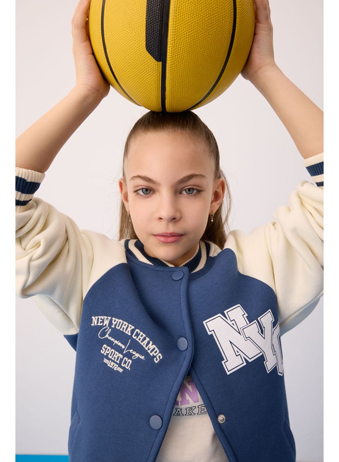 DeFacto Girl Bomber Crew Neck Long Sleeve Knitted Cardigan  - Image 3
