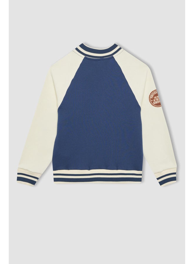 DeFacto Girl Bomber Crew Neck Long Sleeve Knitted Cardigan  - Image 5