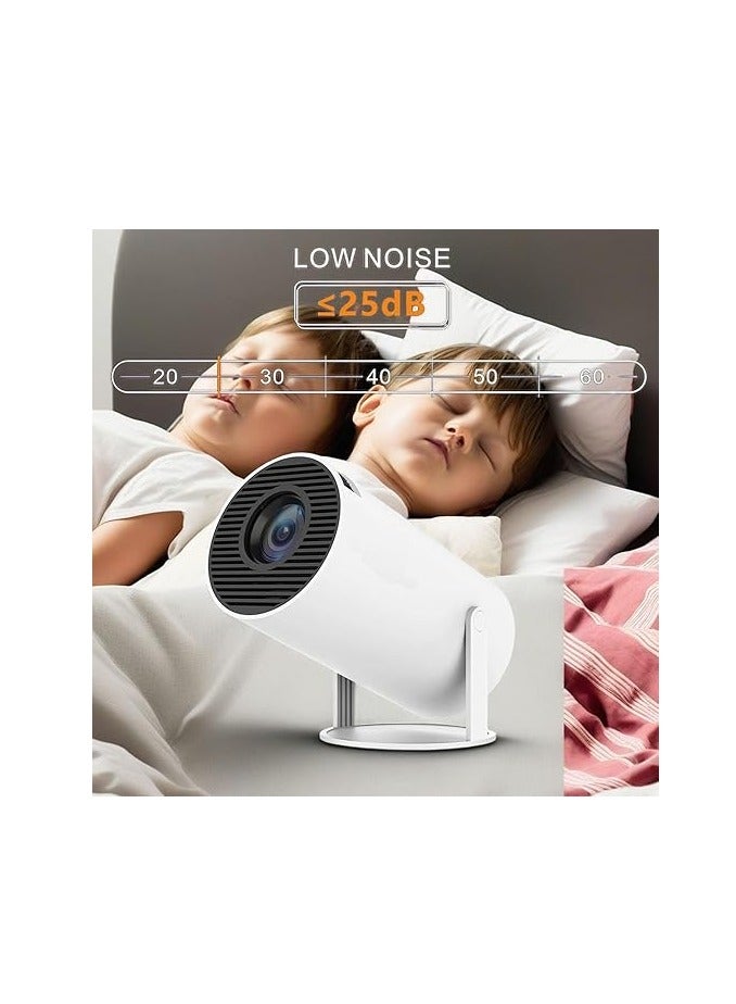 Projector 4K Mini Portable Projector –  with WiFi 6 Mini Projector BT 5.0 of 200ANSI Brings HDMI Cable, Projector for Home Theater, Compatible with Phone/Android/Tablets/PC/TV Stick/Box/USB  - Image 2