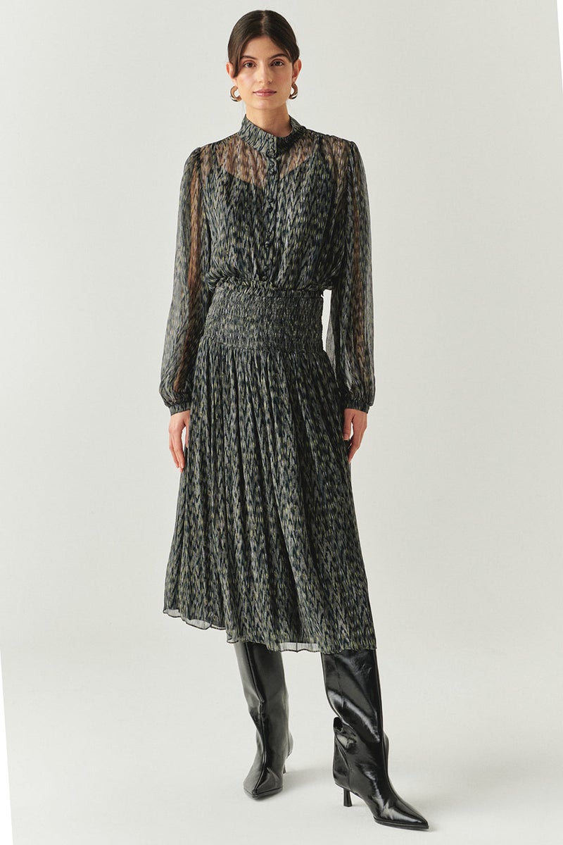 EXQUISE Regular Multicolored with Gathered Waist dress - Image 5