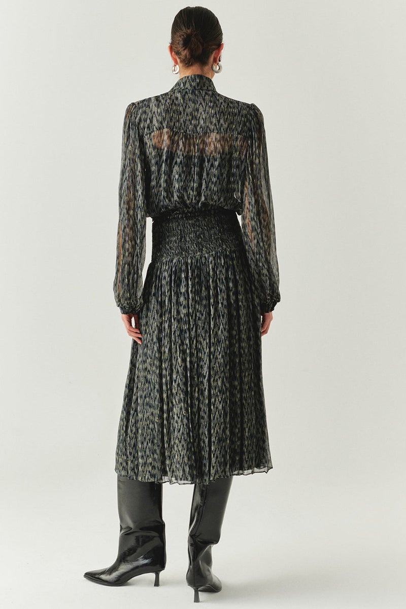 EXQUISE Regular Multicolored with Gathered Waist dress - Image 4