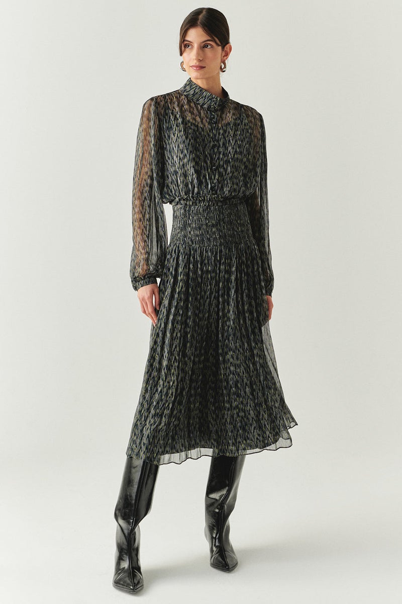 EXQUISE Regular Multicolored with Gathered Waist dress - Image 2