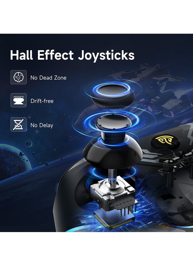 X15 PC Controller, Comfortable Lightweight Wireless PC Gamepad, Enhanced Wireless Bluetooth Controller With Hall Joysticks,  Joystick Controller For PC Windows, Nintendo Switch - Image 2