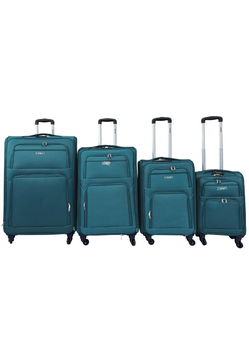 VIPTOUR 4PCS Fabric Luggage Set Durable Travel Suitcase with Spinner Wheels - Image 1