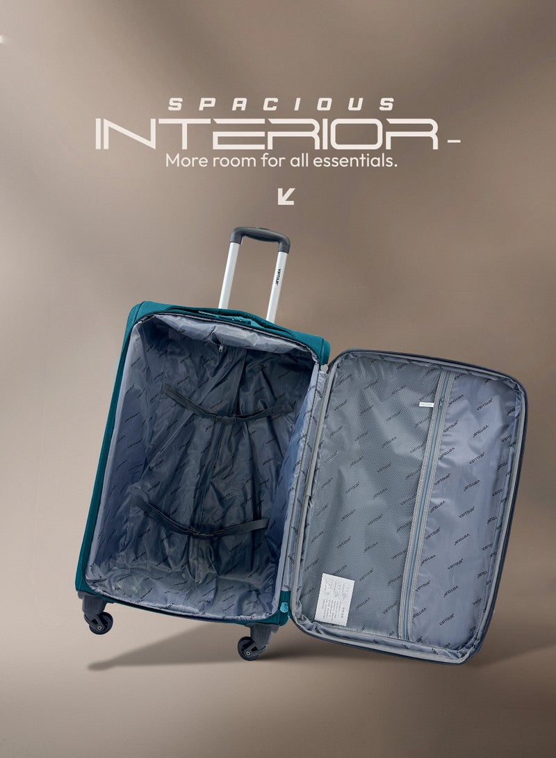 VIPTOUR 4PCS Fabric Luggage Set Durable Travel Suitcase with Spinner Wheels - Image 5